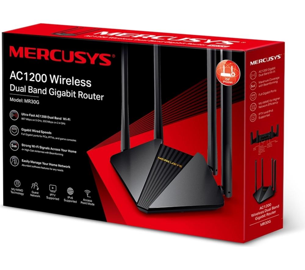 MERCUSYS MR30G WiFi Cable Router - AC 1200, Dual-band