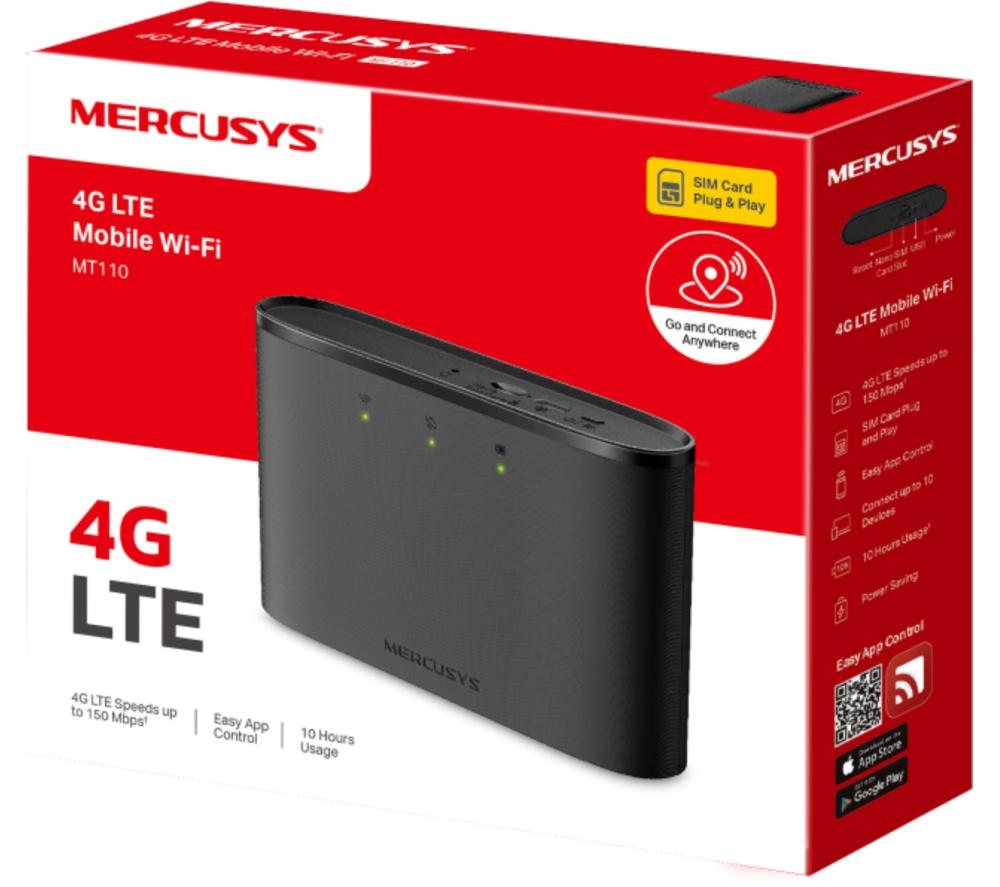MERCUSYS MT110 WiFi 4G Router - 4G LTE, Single-band