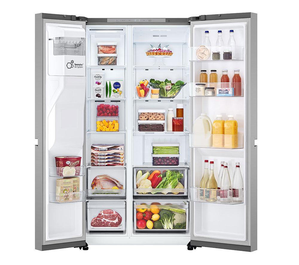 LG NatureFRESH GSLC40PYPE Frigorífico americano - Plata premium