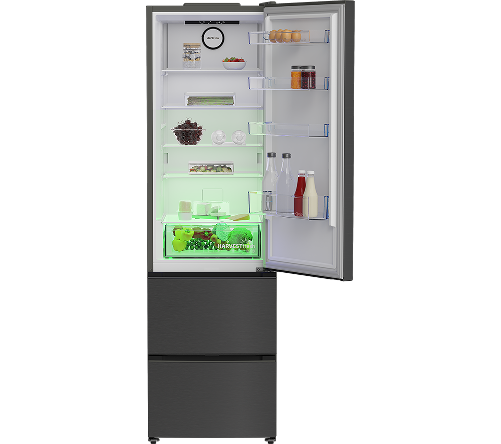 Frigorífico-congelador BEKO Pro HarvestFresh GNE4603VPZ 70/30 - Acero negro