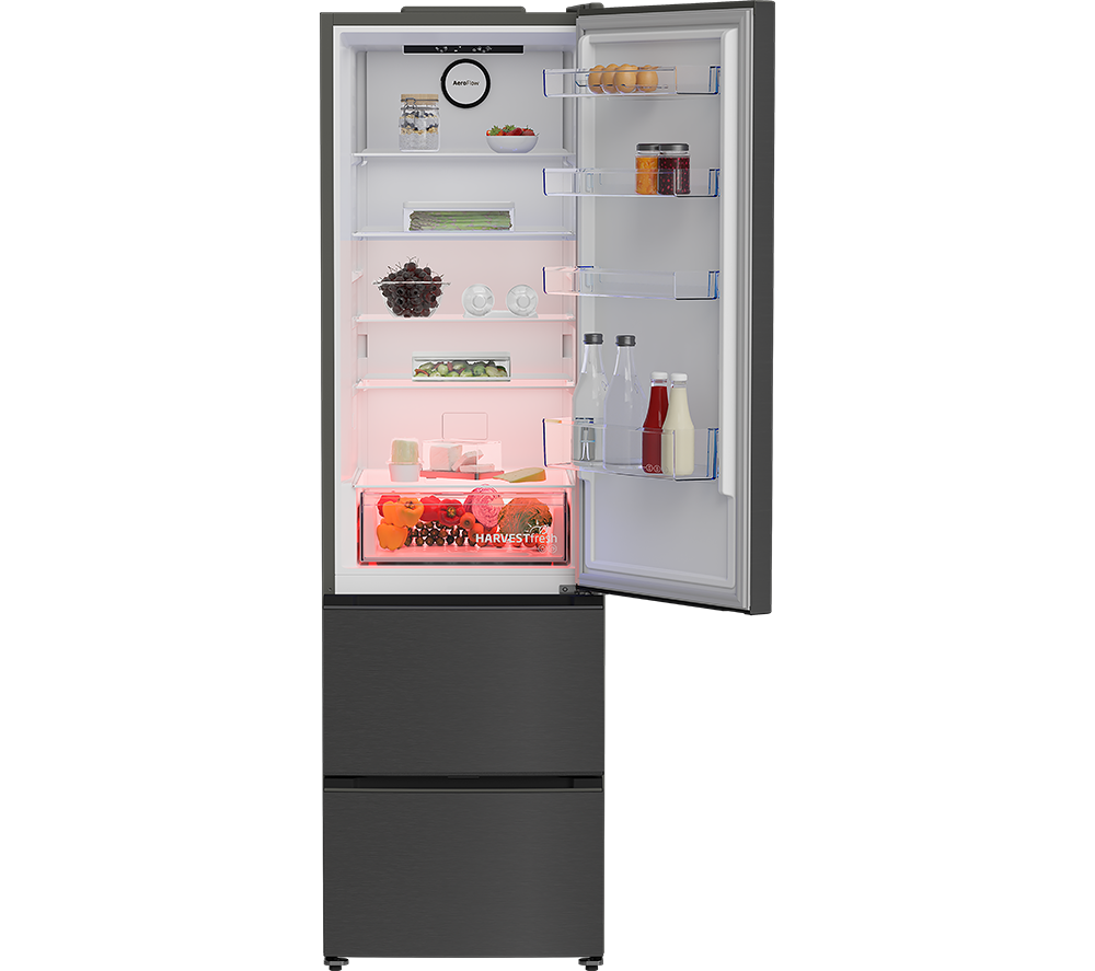 Frigorífico-congelador BEKO Pro HarvestFresh GNE4603VPZ 70/30 - Acero negro