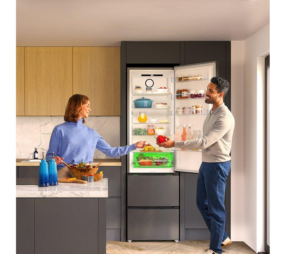 Frigorífico-congelador BEKO Pro HarvestFresh GNE4603VPZ 70/30 - Acero negro