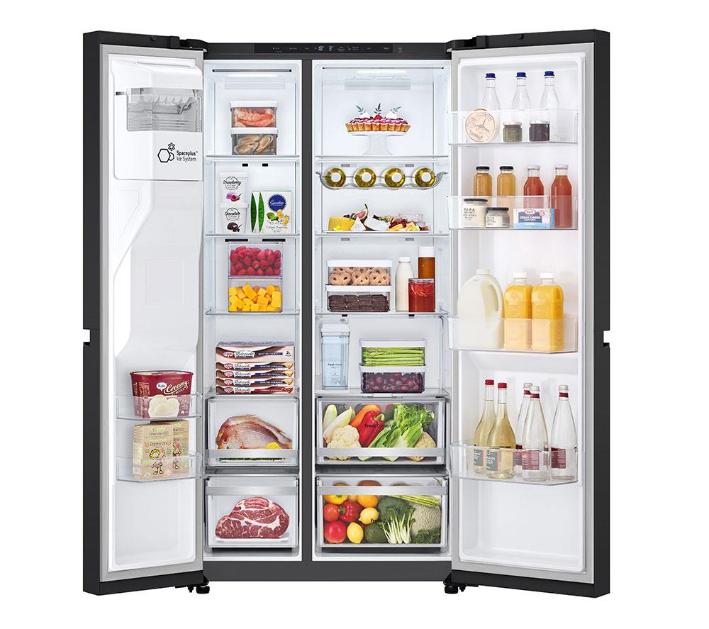 Frigorífico Americano Inteligente LG NatureFRESH GSLE81EPBC - Essence Black Steel