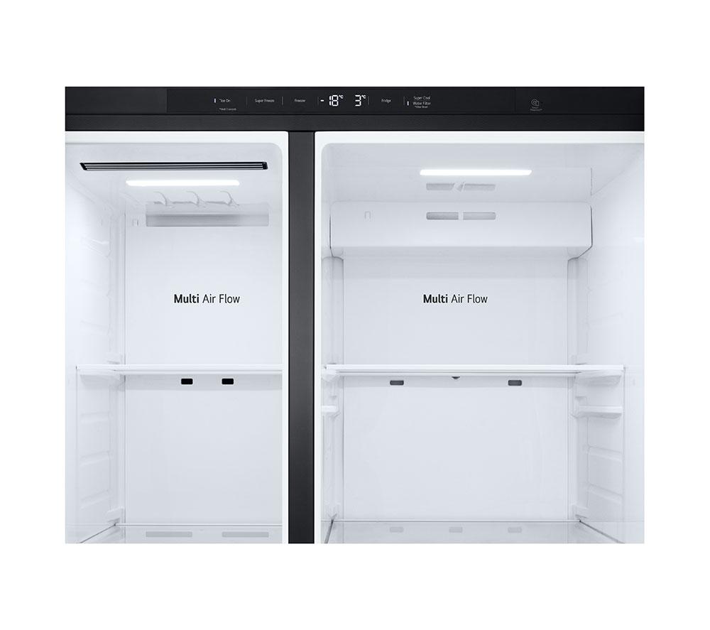 LG NatureFRESH GSJC40EPPE American-Style Fridge Freezer - Matte Black