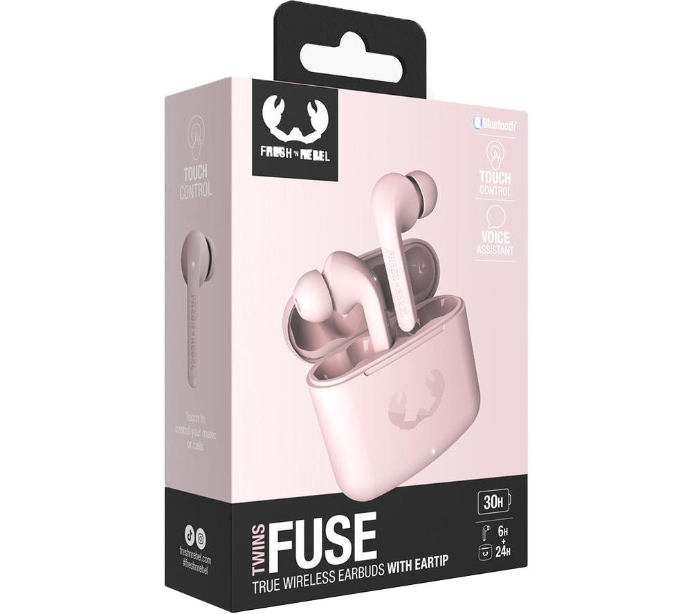 FRESH N REBEL Twins Fuse 3TW1300SP Wireless Bluetooth Earbuds - Smokey Pink