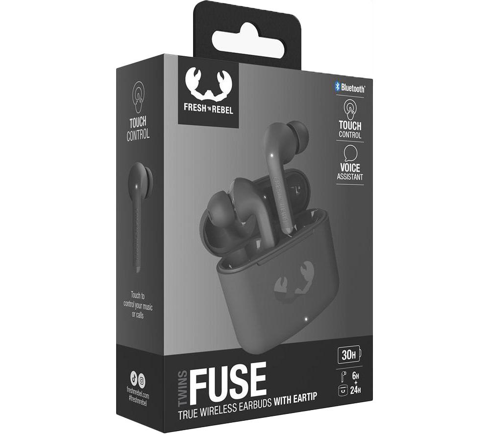 FRESH N REBEL Twins Fuse 3TW1300SG Wireless Bluetooth Earbuds - Storm Grey