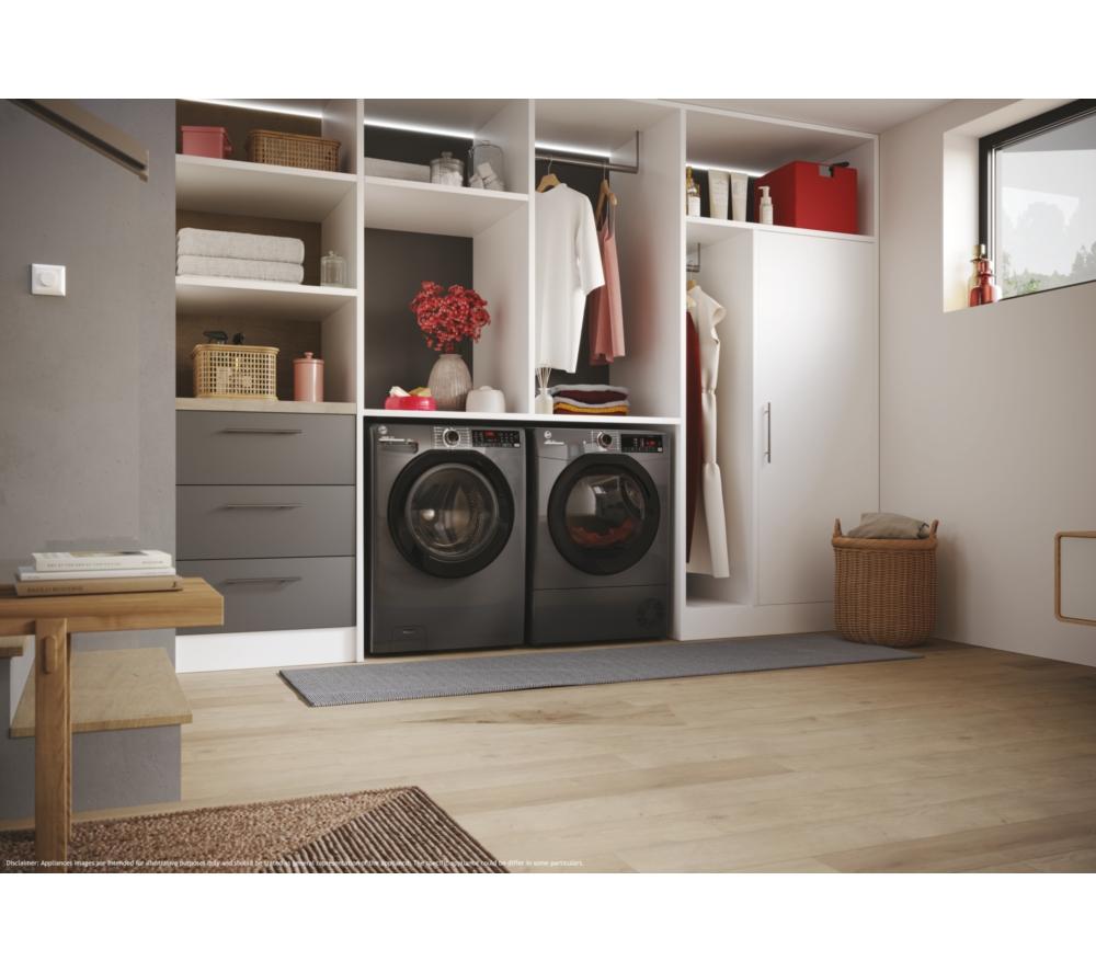 Secadora de Condensación Hoover H-Dry 350 HRE C10TBER-8 con WiFi, 10 kg, Grafito
