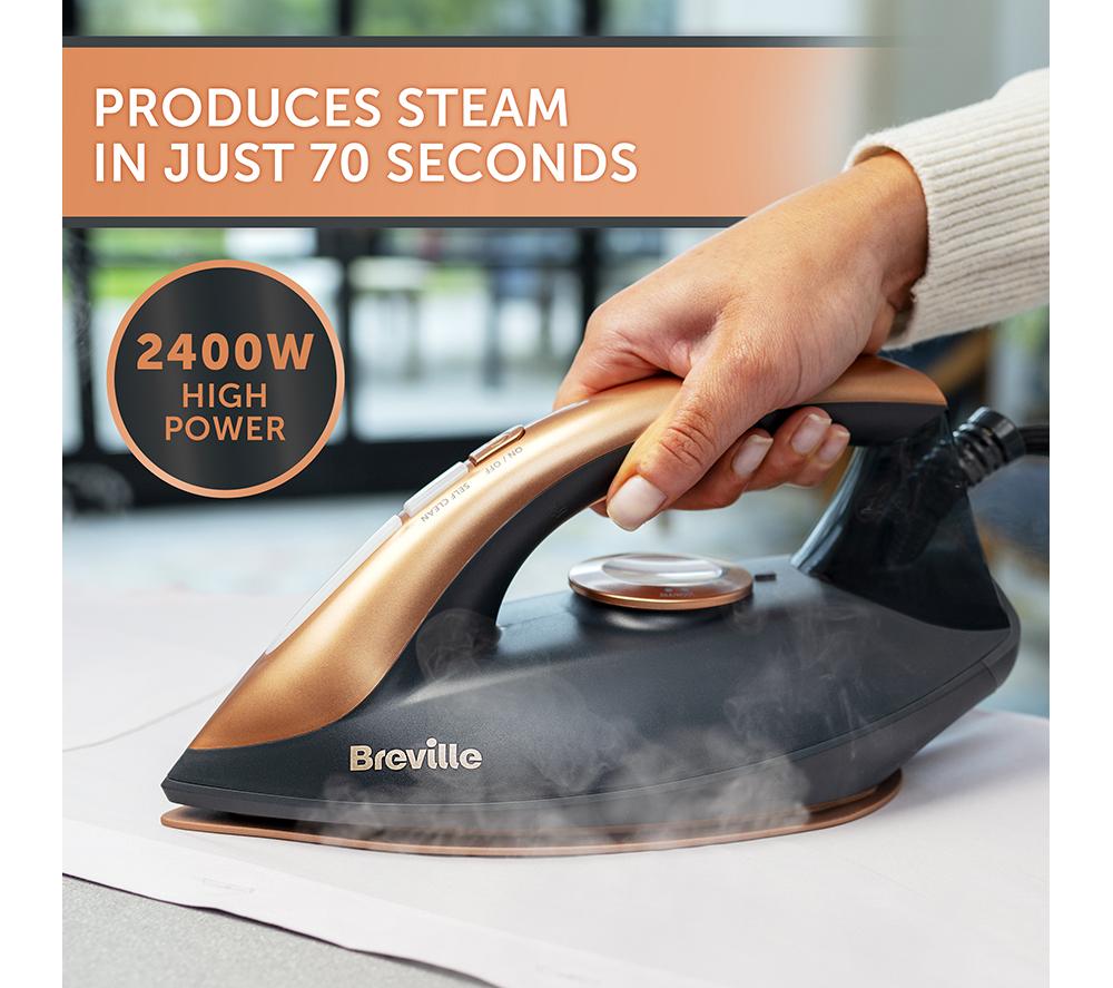 BREVILLE DiamondXpress VIN445 Steam Generator Iron - Dark Grey & Rose Gold