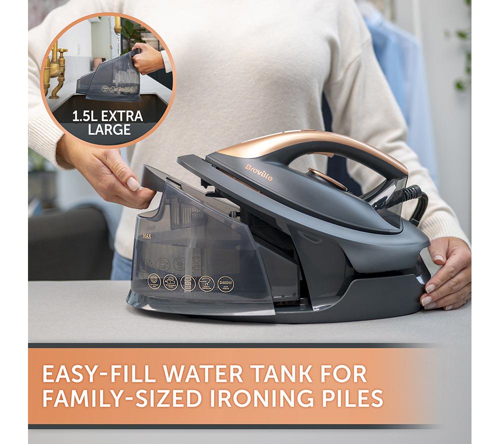 BREVILLE DiamondXpress VIN445 Steam Generator Iron - Dark Grey & Rose Gold