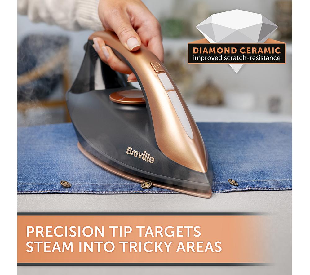BREVILLE DiamondXpress VIN445 Steam Generator Iron - Dark Grey & Rose Gold