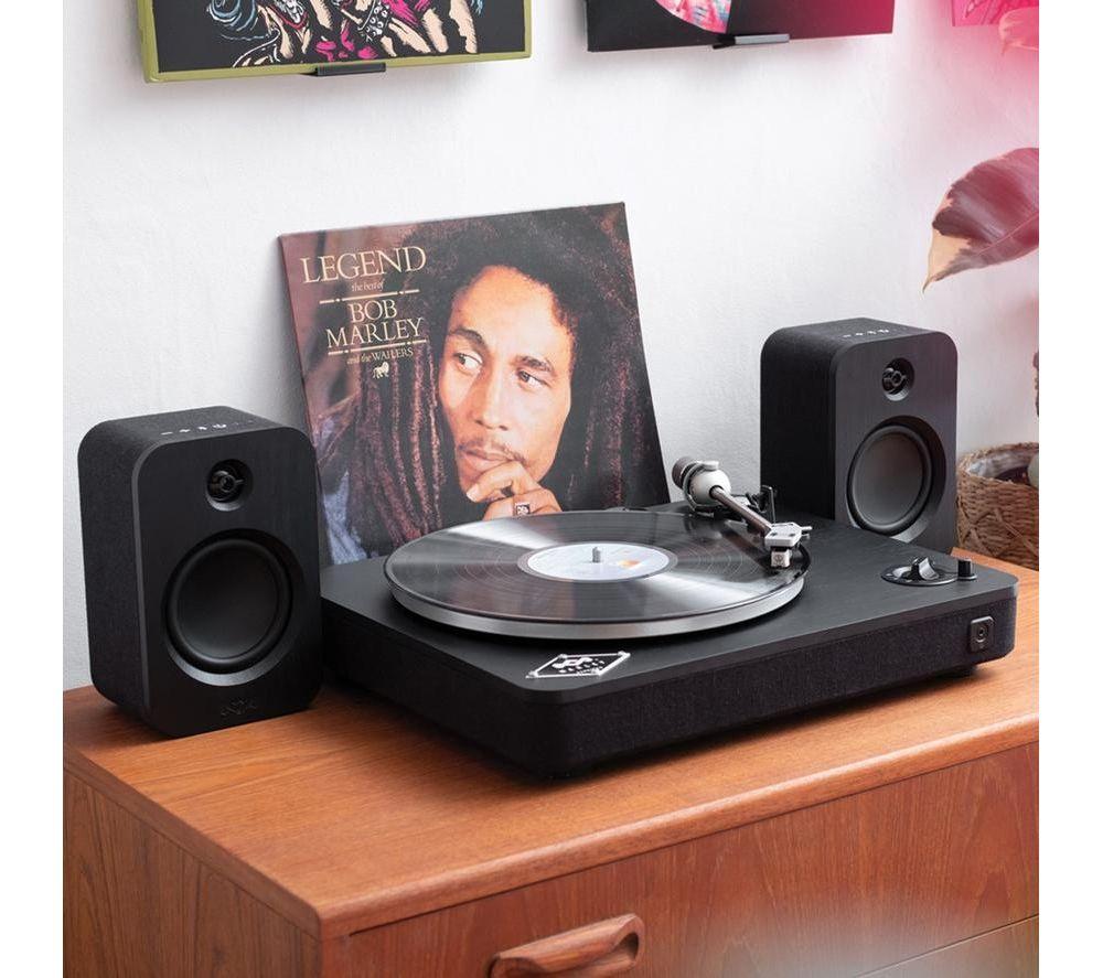 HOUSE OF MARLEY Get Together Duo Bluetooth Bookshelf Speakers - Black
