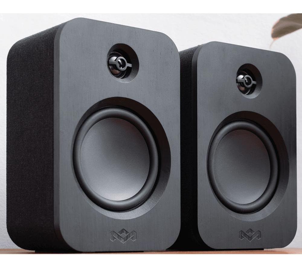 HOUSE OF MARLEY Get Together Duo Bluetooth Bookshelf Speakers - Black