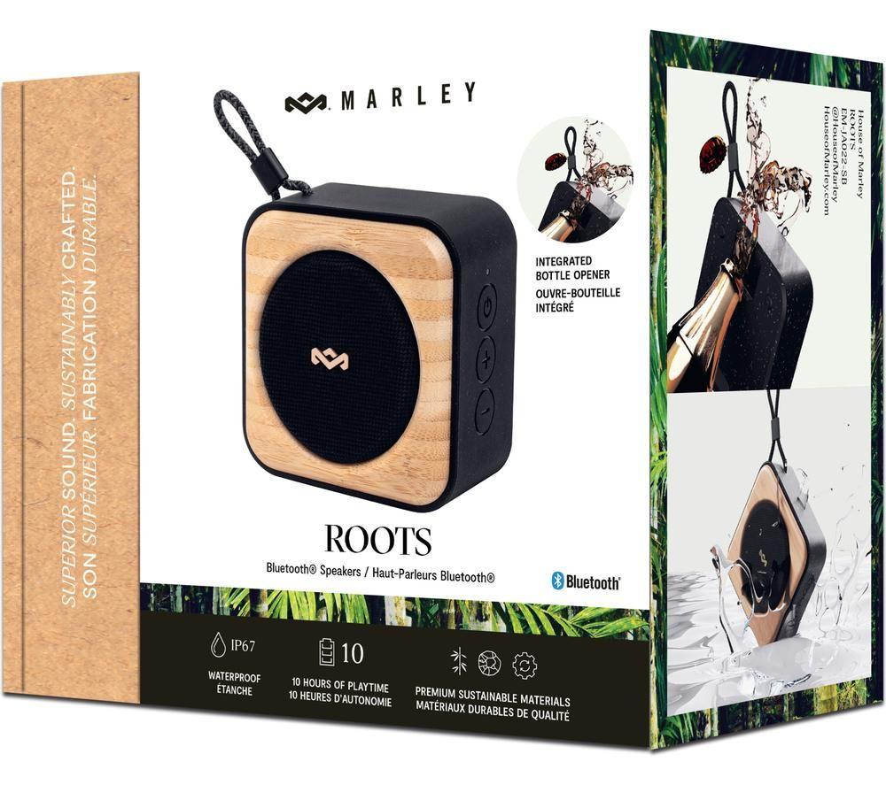 HOUSE OF MARLEY Roots Portable Bluetooth Speaker - Black