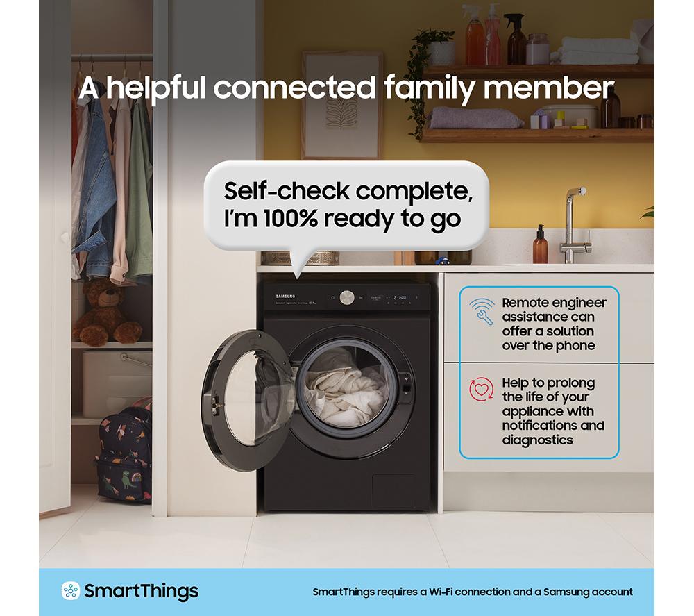 SAMSUNG Serie 7 AI Energy WD11DB7B85GWU1 Waschtrockner mit WLAN – 11 kg, Weiß