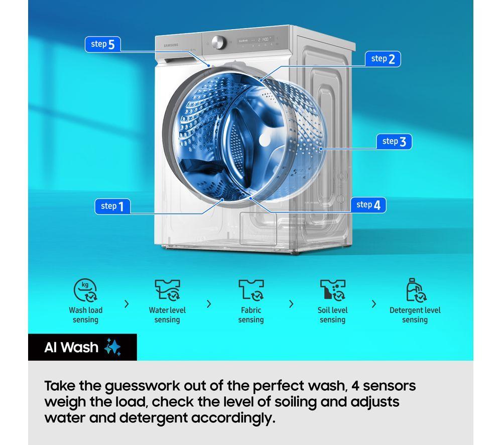 SAMSUNG Serie 7 AI Energy WD11DB7B85GBU1 Lavadora-Secadora de 11 kg con Wi-Fi - Negro