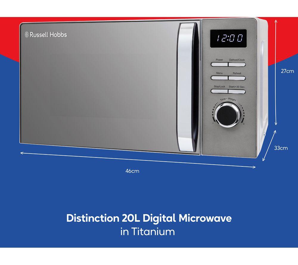 RUSSELL HOBBS Distinctions RHMD832T Microondas Compacto Solo - Titanio