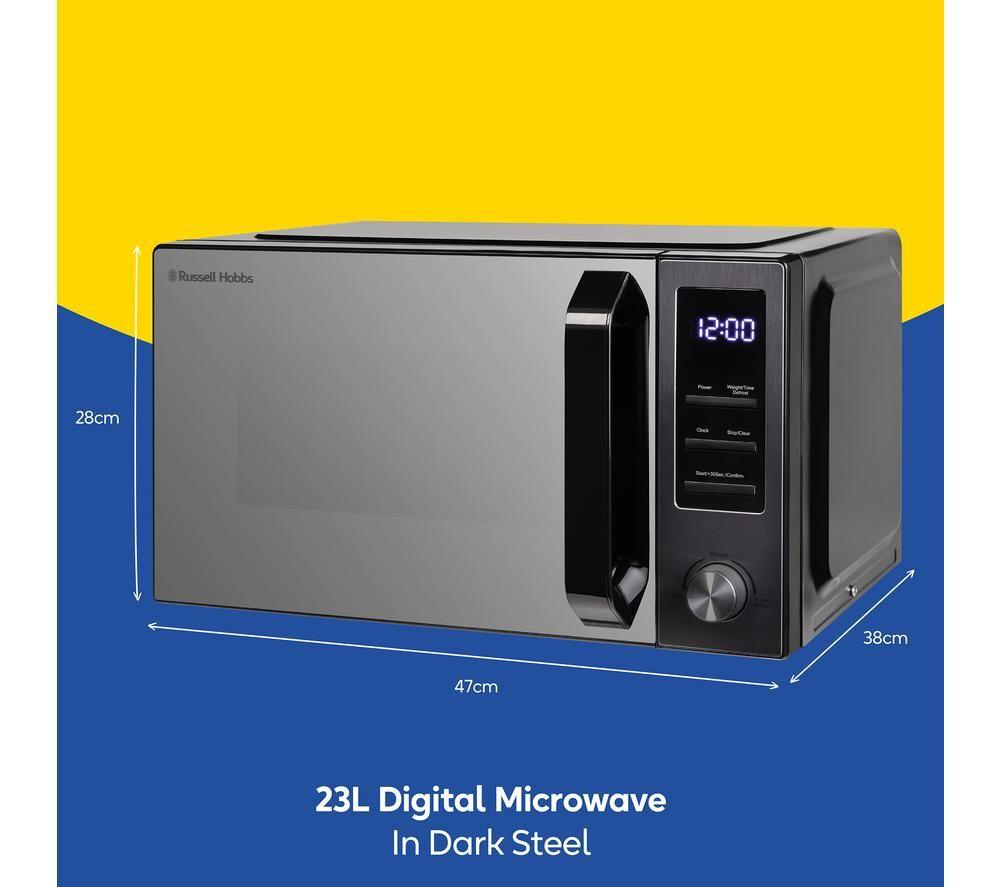 RUSSELL HOBBS RHM2372DS Solo Mikrowelle – Dunkler Stahl