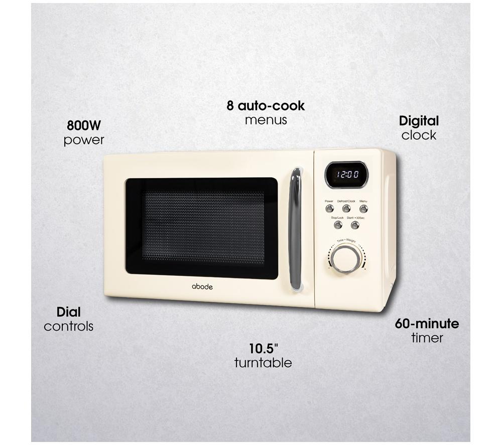ABODE AMD2004C Compact Solo Microwave - Cream