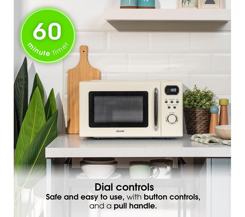 ABODE AMD2004C Compact Solo Microwave - Cream