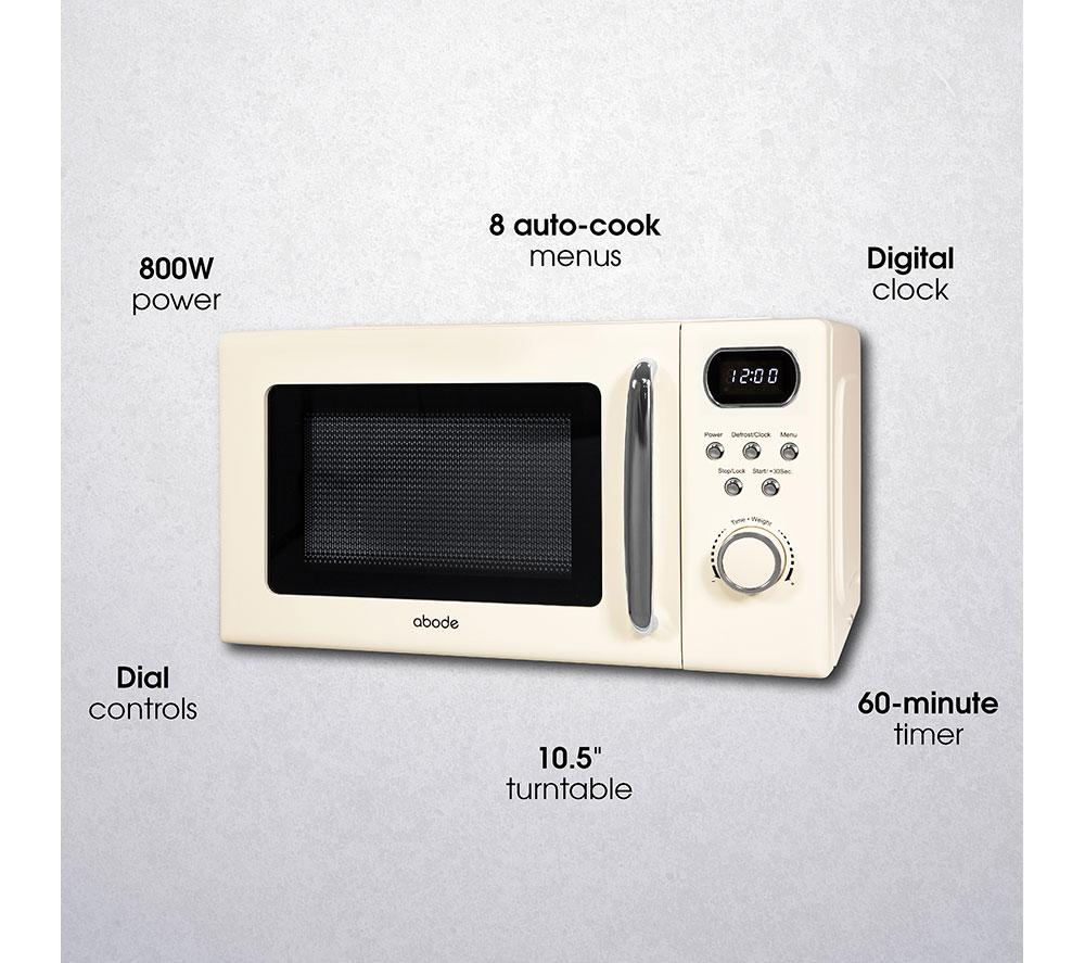 ABODE AMD2004C Compact Solo Microwave - Cream