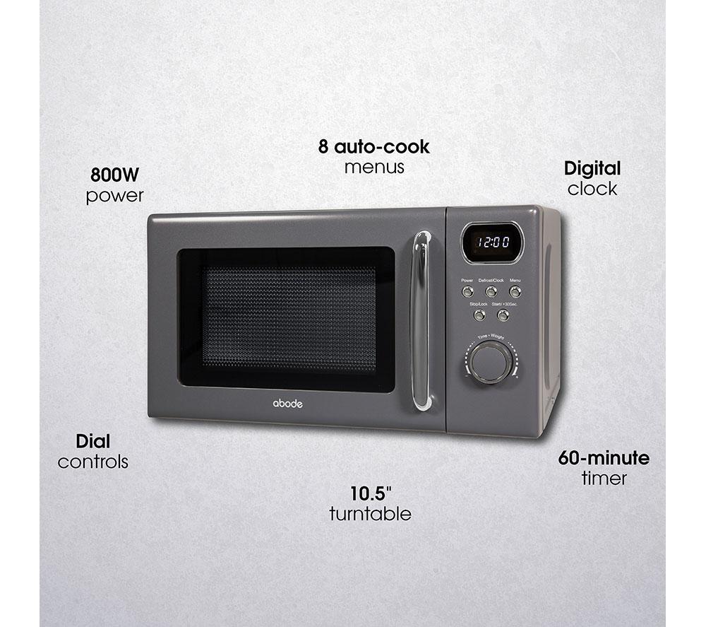 ABODE AMD2004G Compact Solo Microwave - Grey