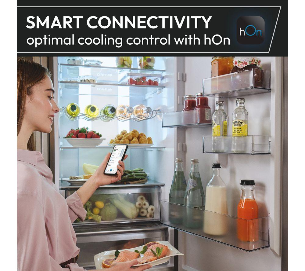 Frigorífico combi inteligente HOOVER H-Combi 500 HONCQ4T620EWXK 70/30 - Plateado