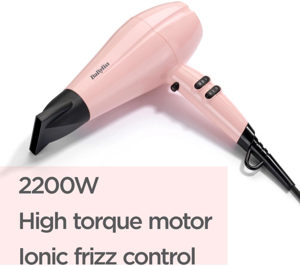 BABYLISS 5337U 2200 Hair Dryer - Rose Blush