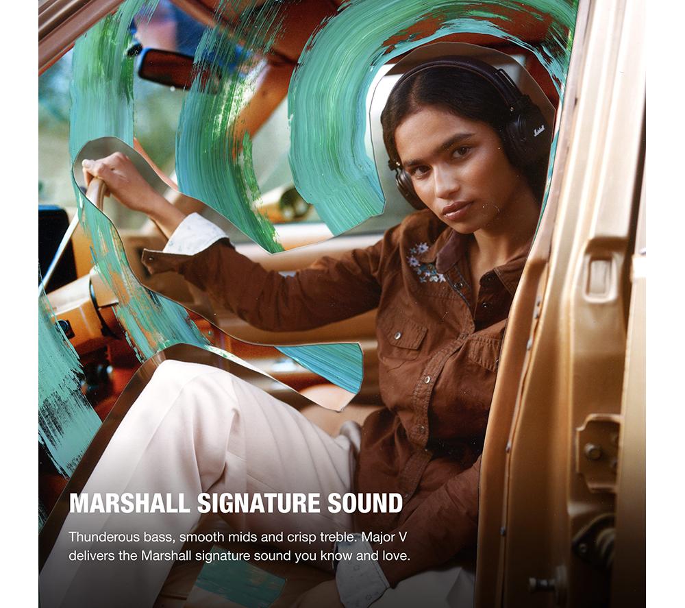 MARSHALL Major V Wireless Bluetooth Headphones - Brown