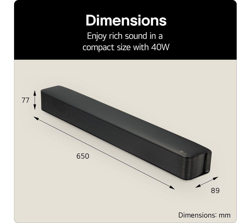 LG SQM1 2.0 Compact Sound Bar