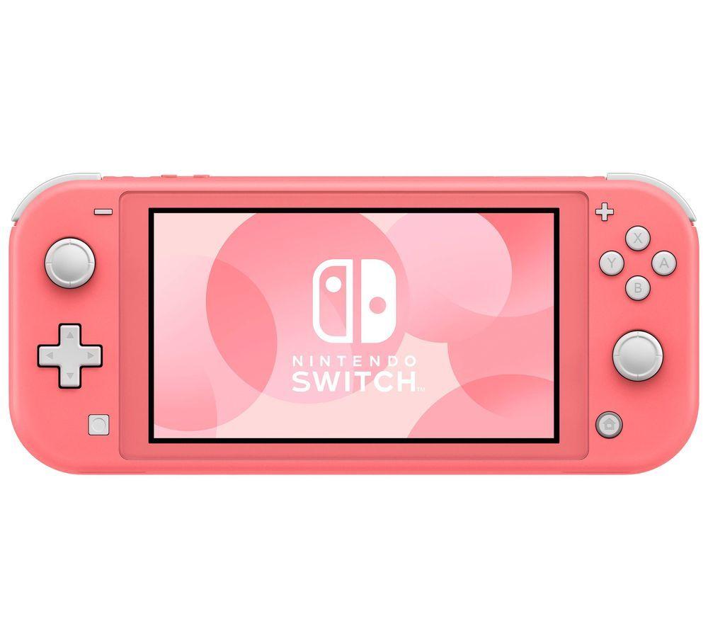 NINTENDO Switch Lite (Coral) & Switch Lite Carrying Case (Animal Crossing: New Horizons Edition) Bundle