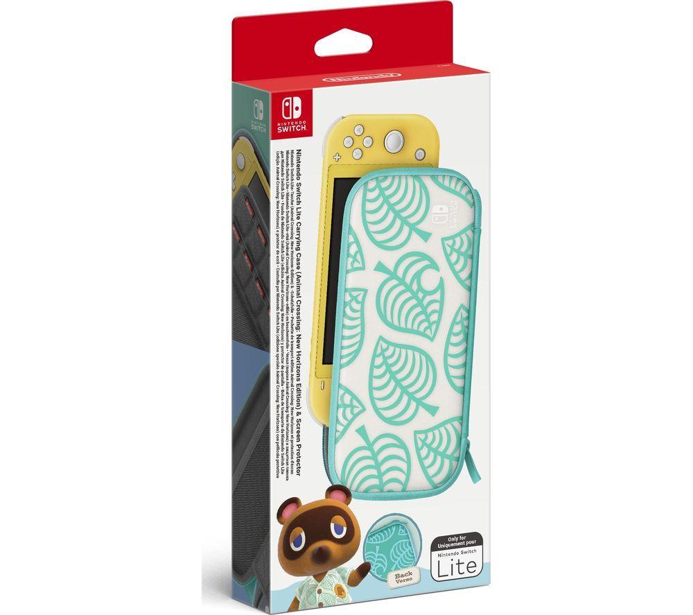 NINTENDO Switch Lite (Coral) & Switch Lite Carrying Case (Animal Crossing: New Horizons Edition) Bundle