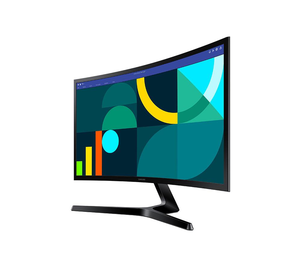 Monitor curvo LCD VA Samsung LS24D366GAUXXU Full HD de 24" - Negro