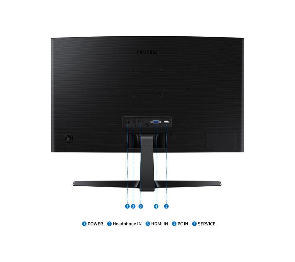 Monitor curvo LCD VA Samsung LS24D366GAUXXU Full HD de 24" - Negro