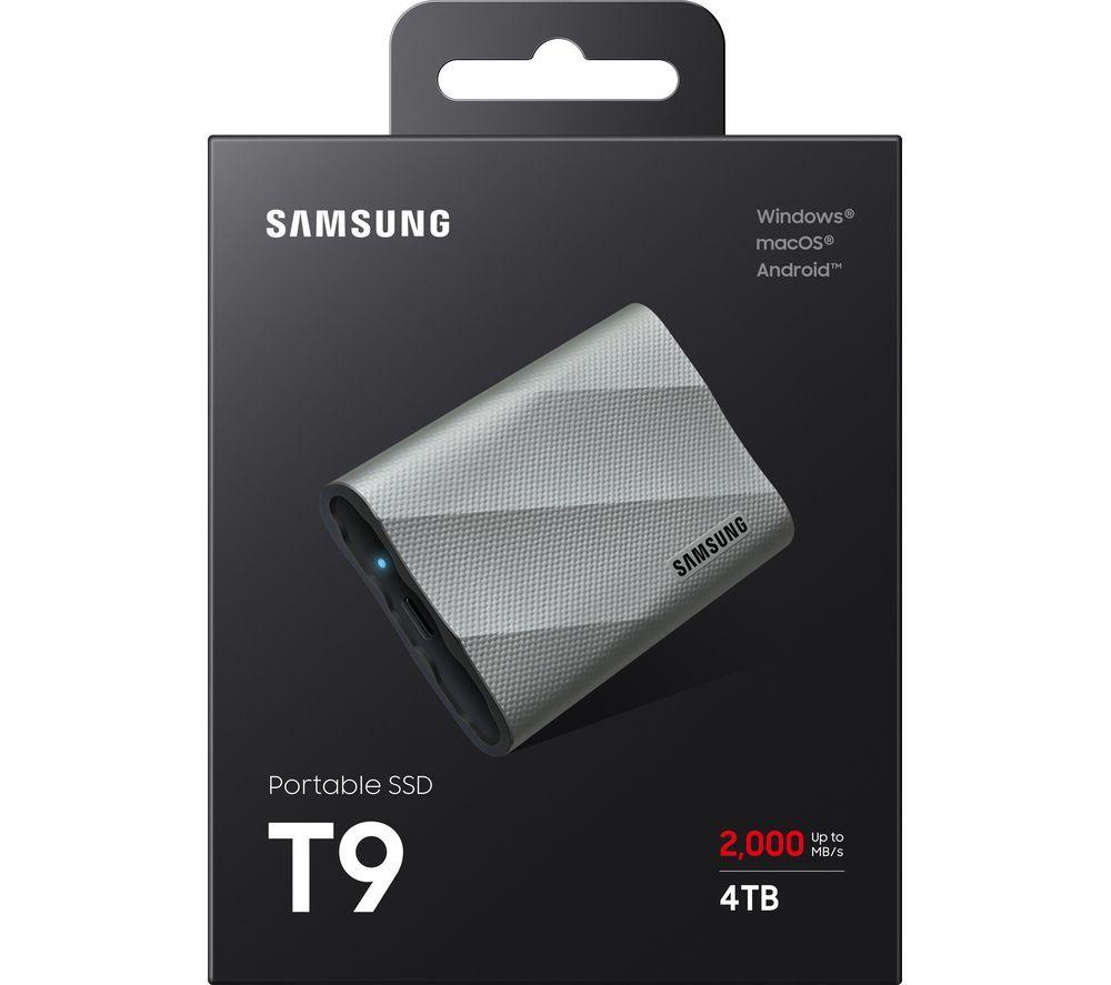 SAMSUNG T9 External SSD - 4 TB, Grey