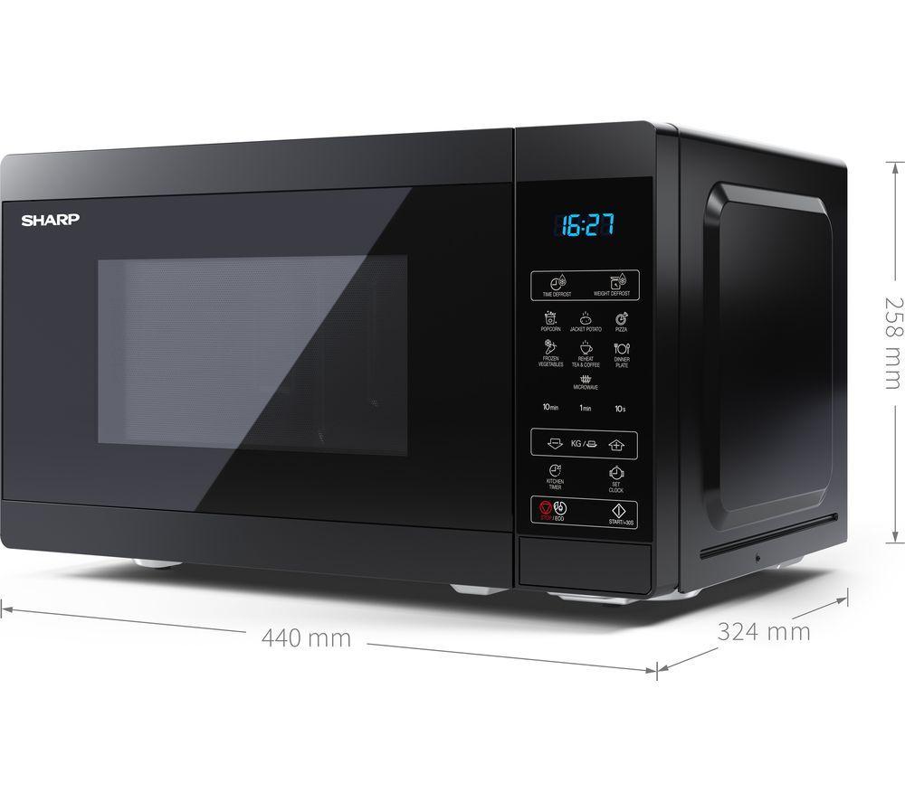 SHARP YC-MS02U-B Microondas Compacto Solo - Negro