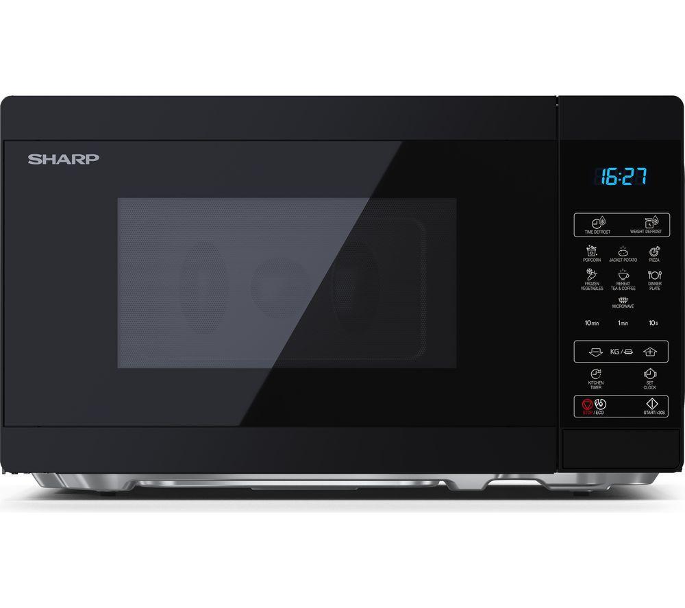 SHARP YC-MS02U-B Compact Solo Microwave - Black