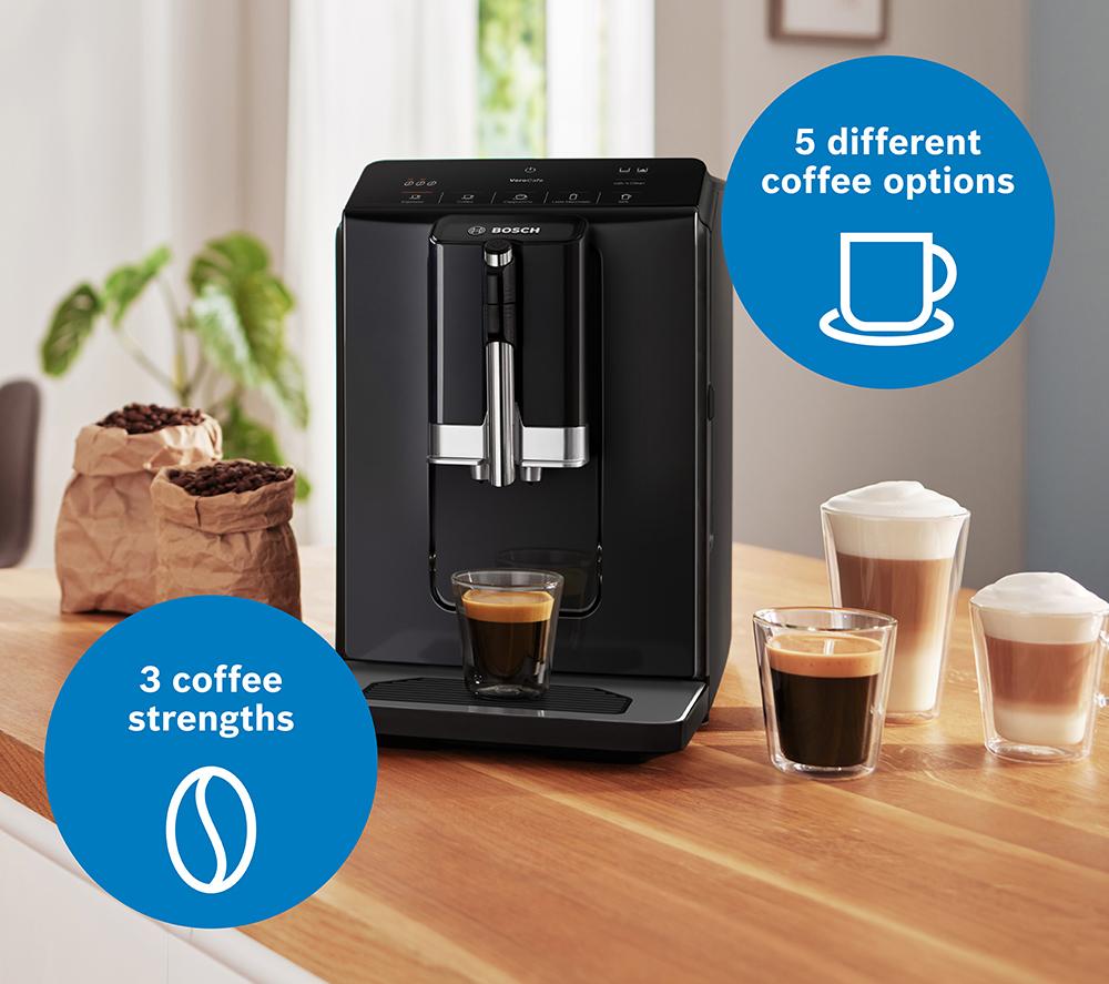 BOSCH VeroCafe TIG20119 Kaffeevollautomat der Serie 2 - Klavierlack-Schwarz
