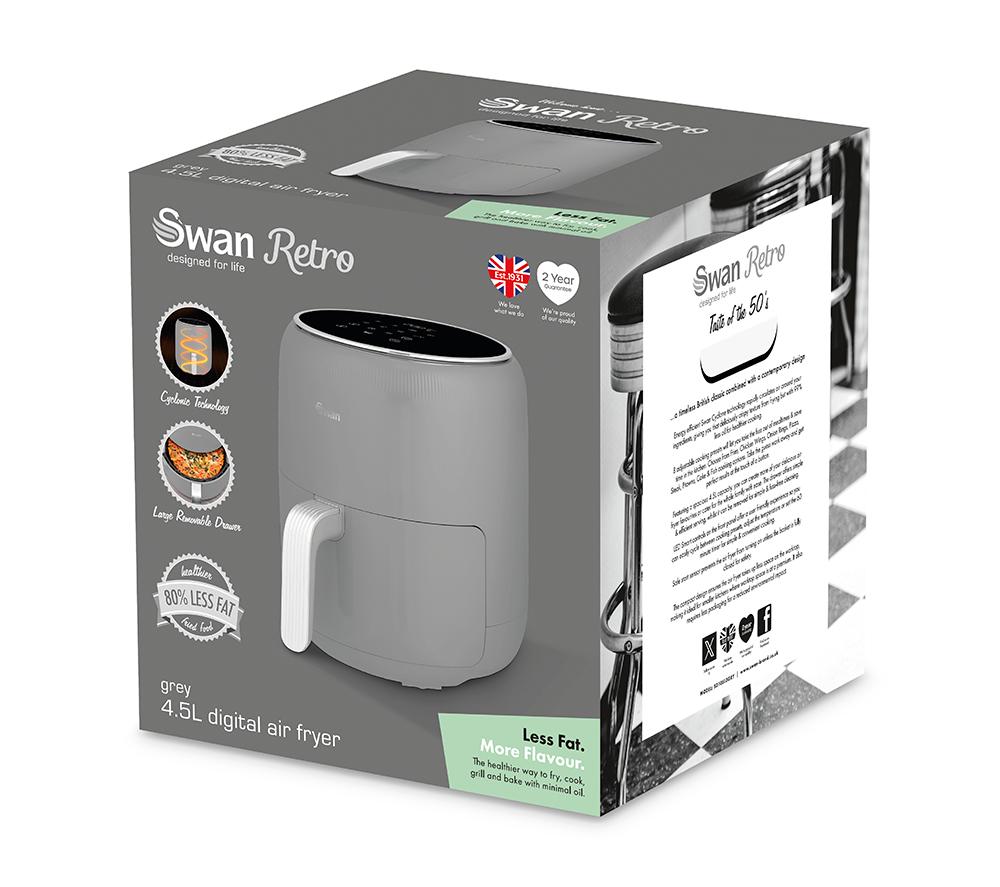 SWAN Retro SD10513GRY Heißluftfritteuse – Grau