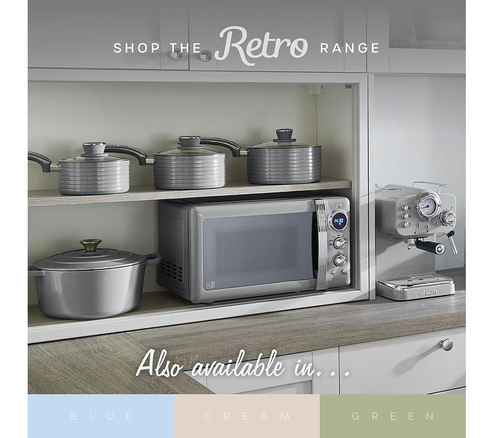 SWAN Retro SD10513GRY Heißluftfritteuse – Grau