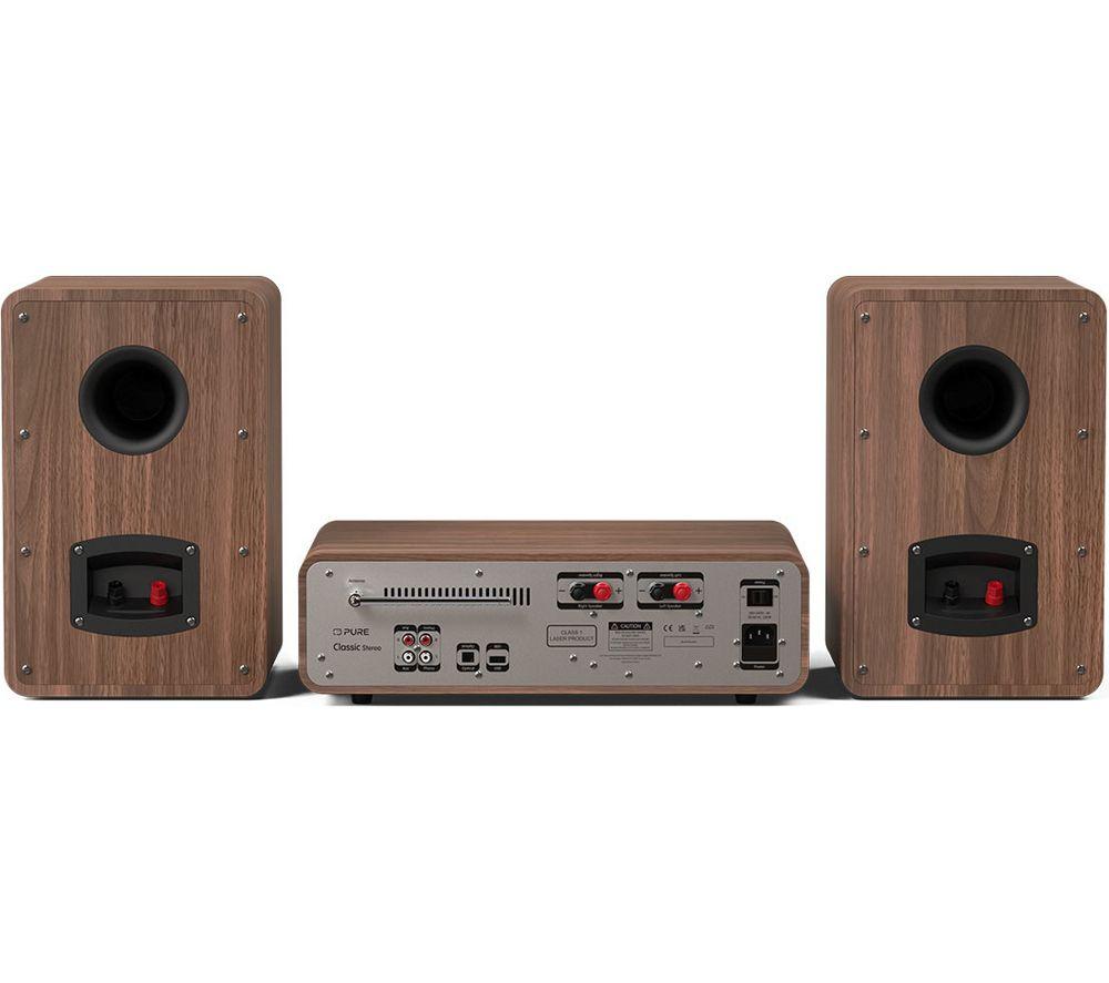 PURE Classic Stereo Traditional Hi-Fi System - Coffee Black & Walnut