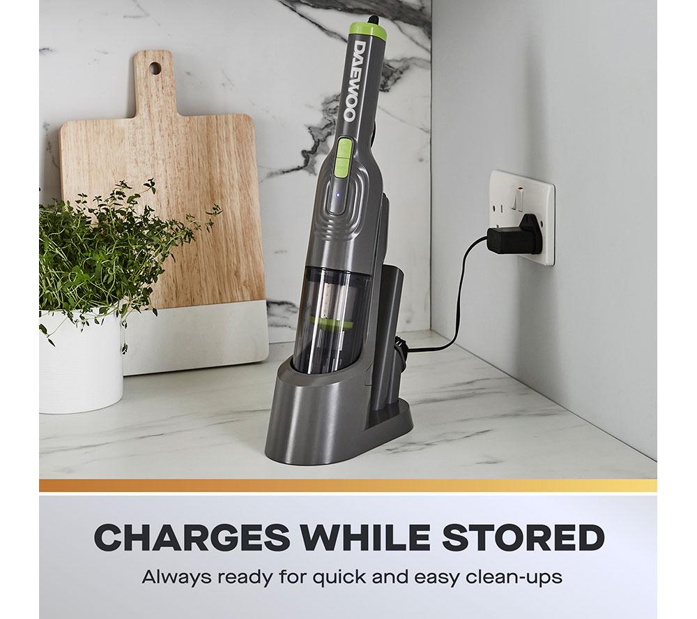 Aspiradora de mano DAEWOO Compact Pro FLR00156GE - Gris y verde
