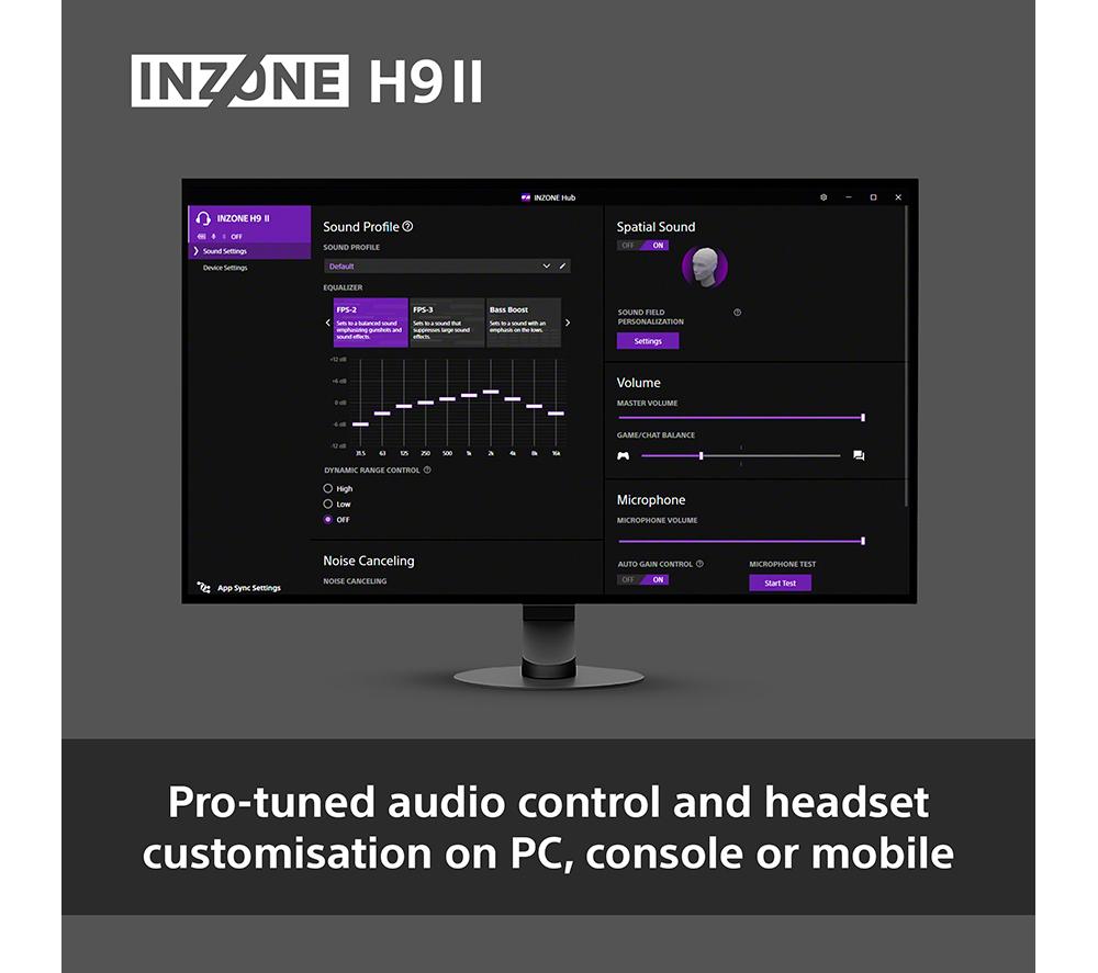 SONY INZONE H9 II Wireless Noise-Cancelling Gaming Headset - Black