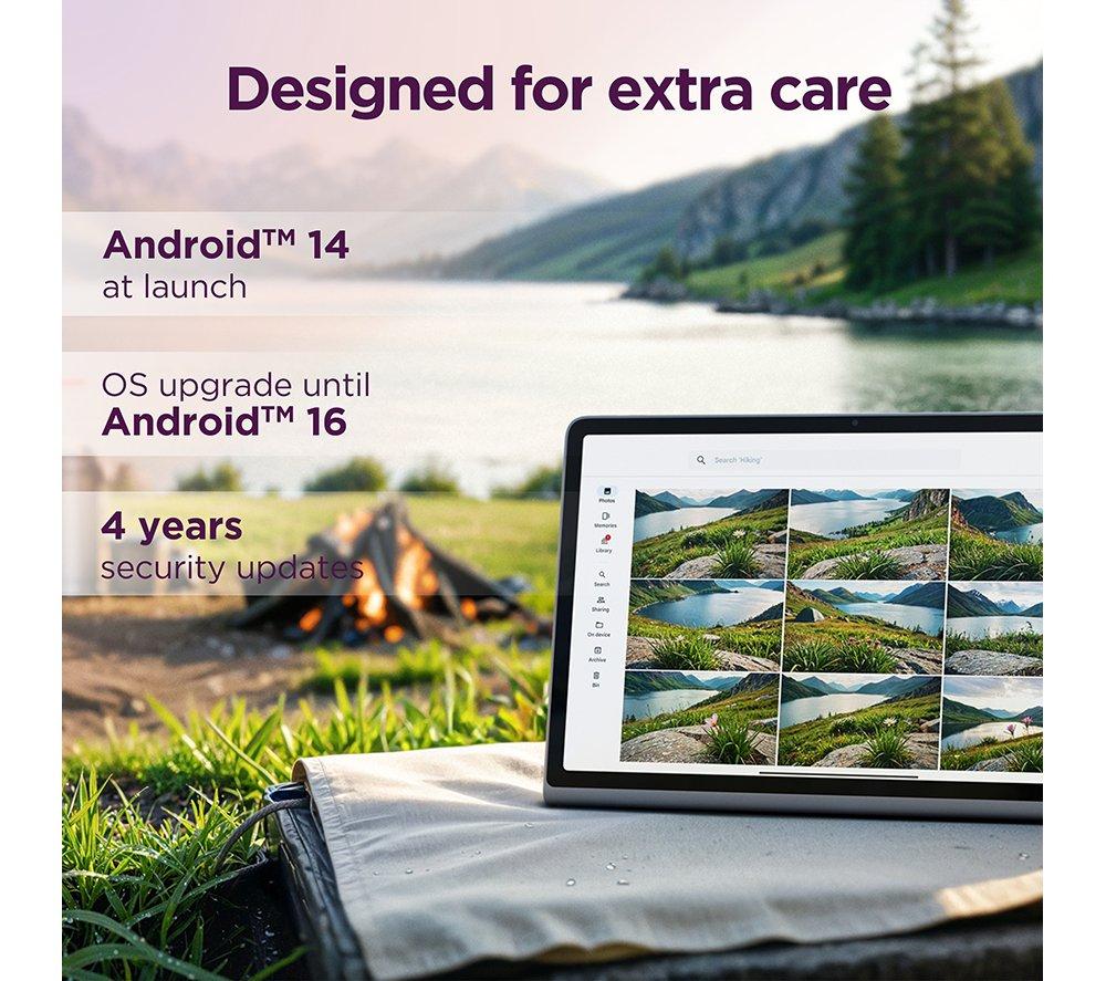 LENOVO Tab Plus 11.5" Tablet with Sleeve - 128 GB, Luna Grey
