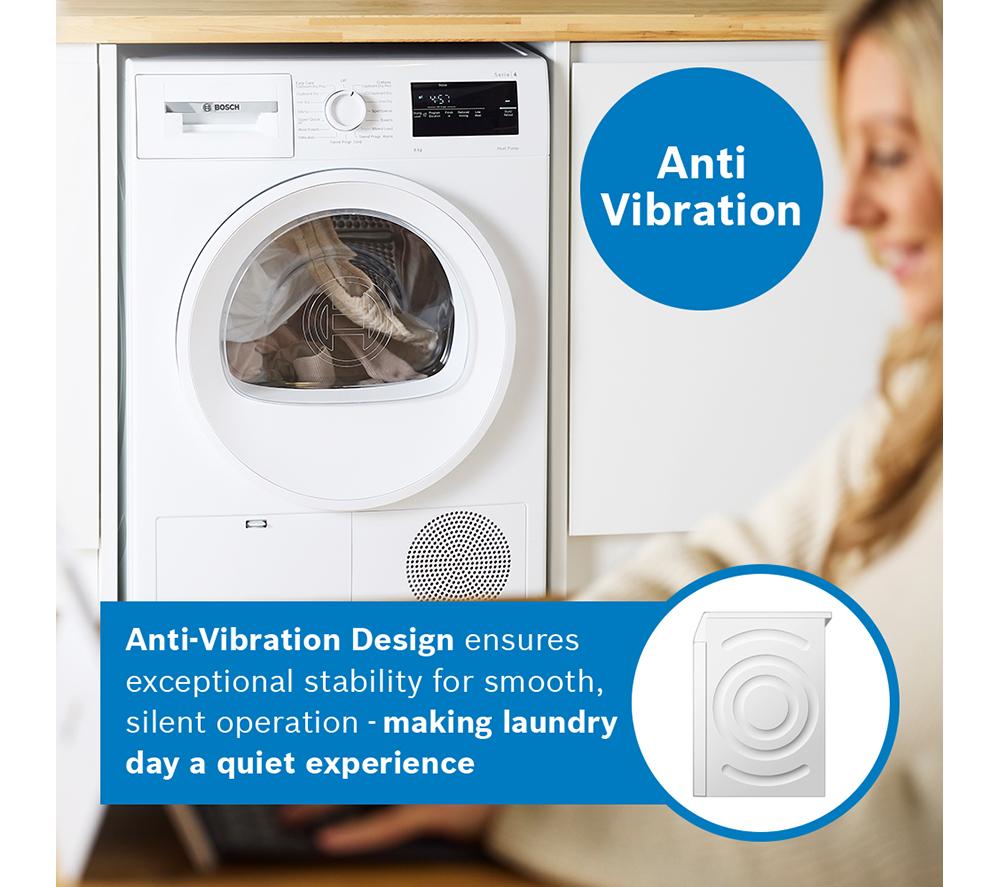 BOSCH Series 4 WTH85225GB 8 kg Heat Pump Tumble Dryer - White