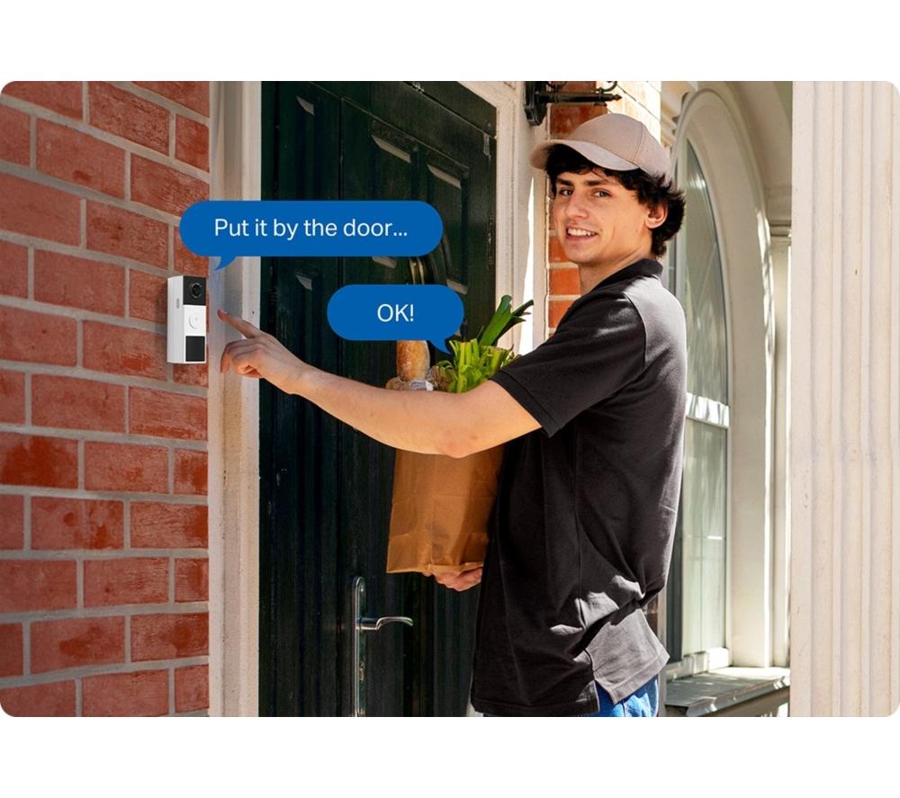 TP-LINK Tapo D210 2K 3 MP WiFi Video Doorbell with Chime - White