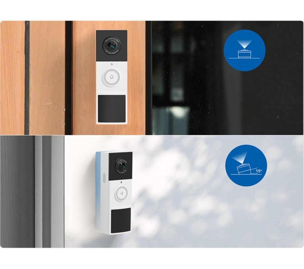 TP-LINK Tapo D210 2K 3 MP WiFi Video Doorbell with Chime - White