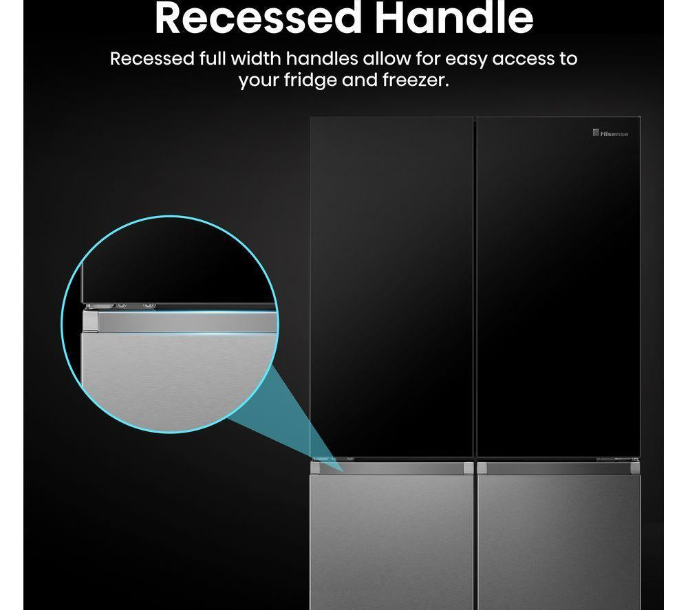HISENSE RQ5X560SFLES Frigorífico americano inteligente - Negro y acero inoxidable