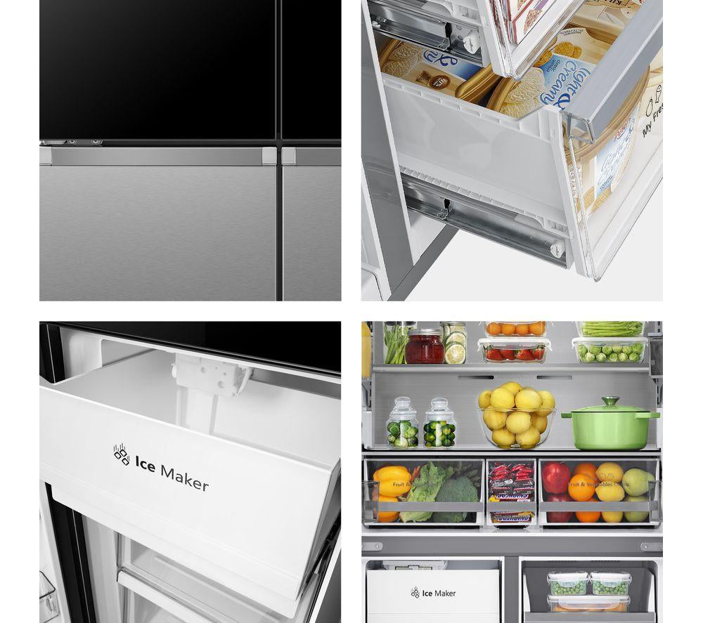 HISENSE RQ5X560SFLES Frigorífico americano inteligente - Negro y acero inoxidable