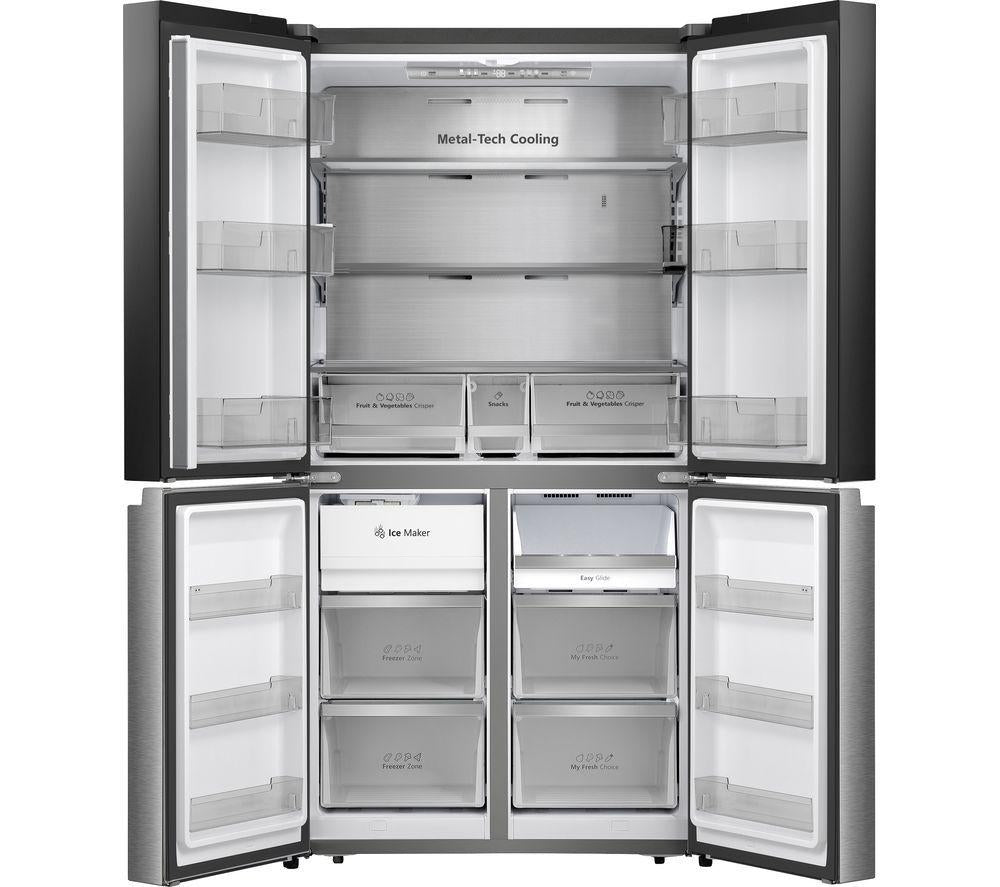 HISENSE RQ5X560SFLES Frigorífico americano inteligente - Negro y acero inoxidable