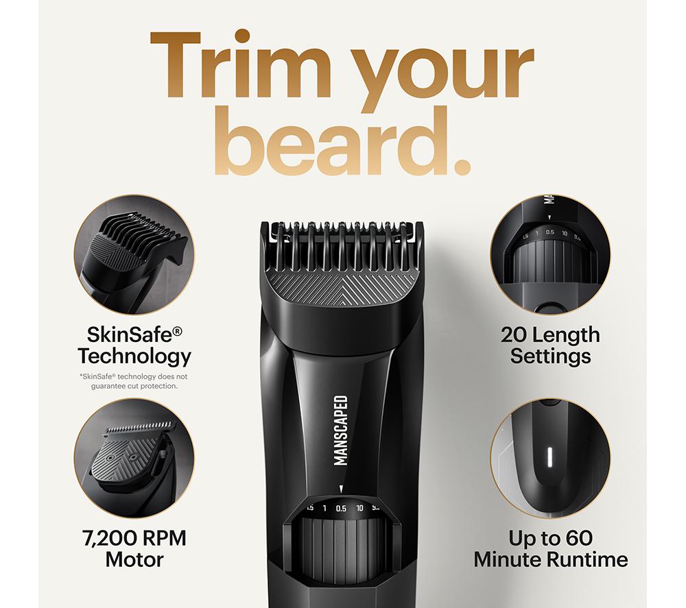 MANSCAPED The Beard Hedger Wet & Dry Trimmer - Black